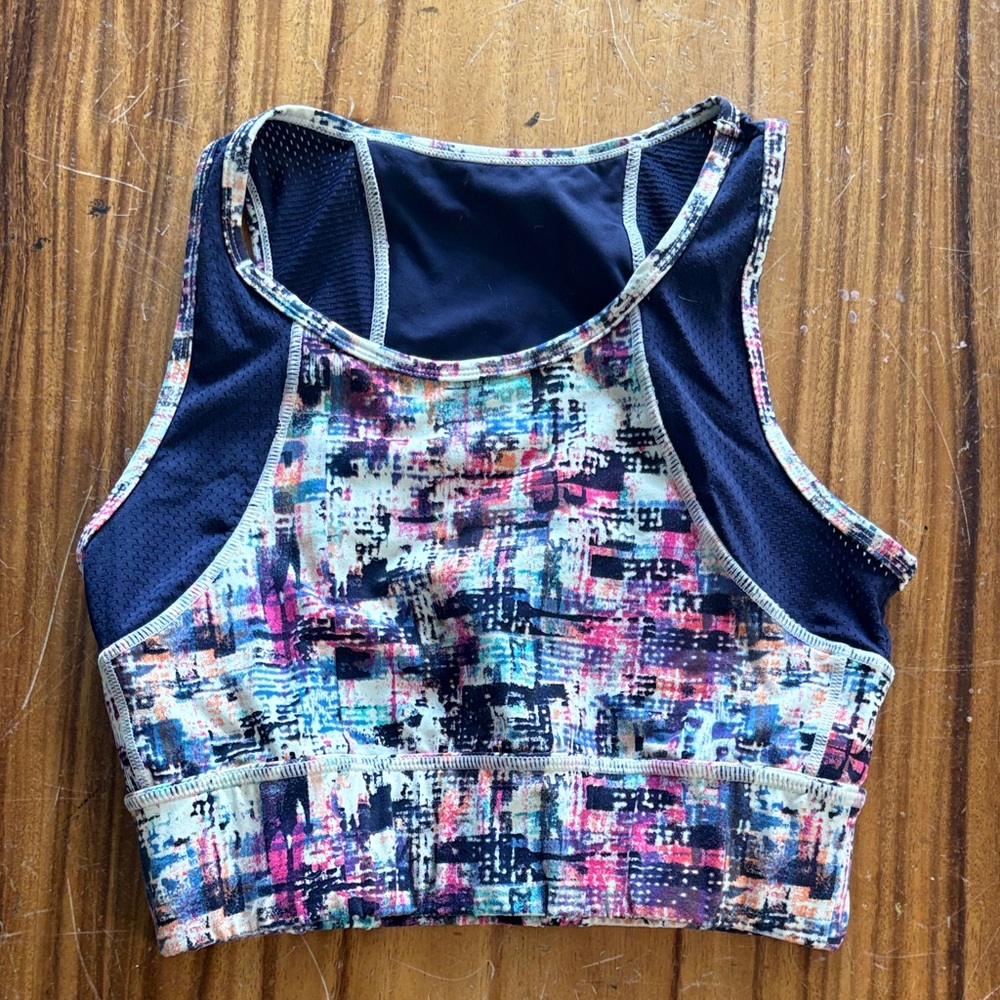 MONO B Women's Multicolor Sports Bra size medium